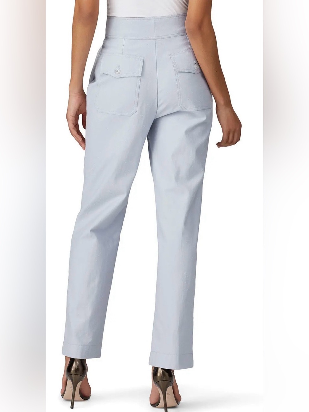NWT | Rebecca Taylor Slub Denim High Rise Pant | Echo Blue | Sz 4 - Picture 14 of 15